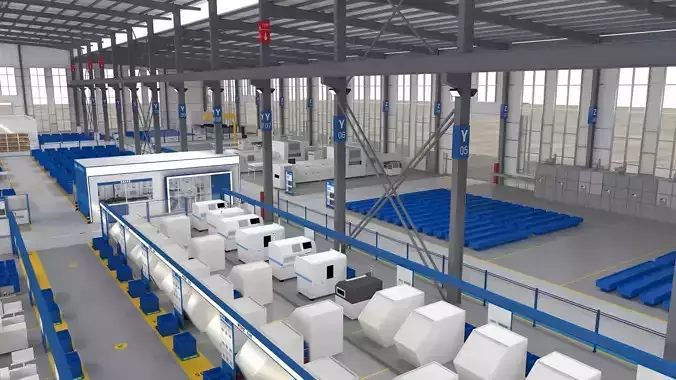 Factory Building 2 3D model