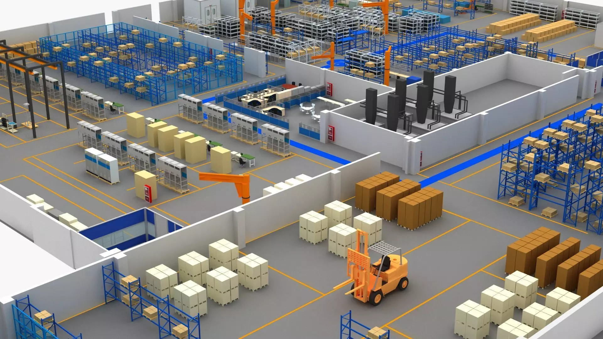 Factory Building 1 3D model_6