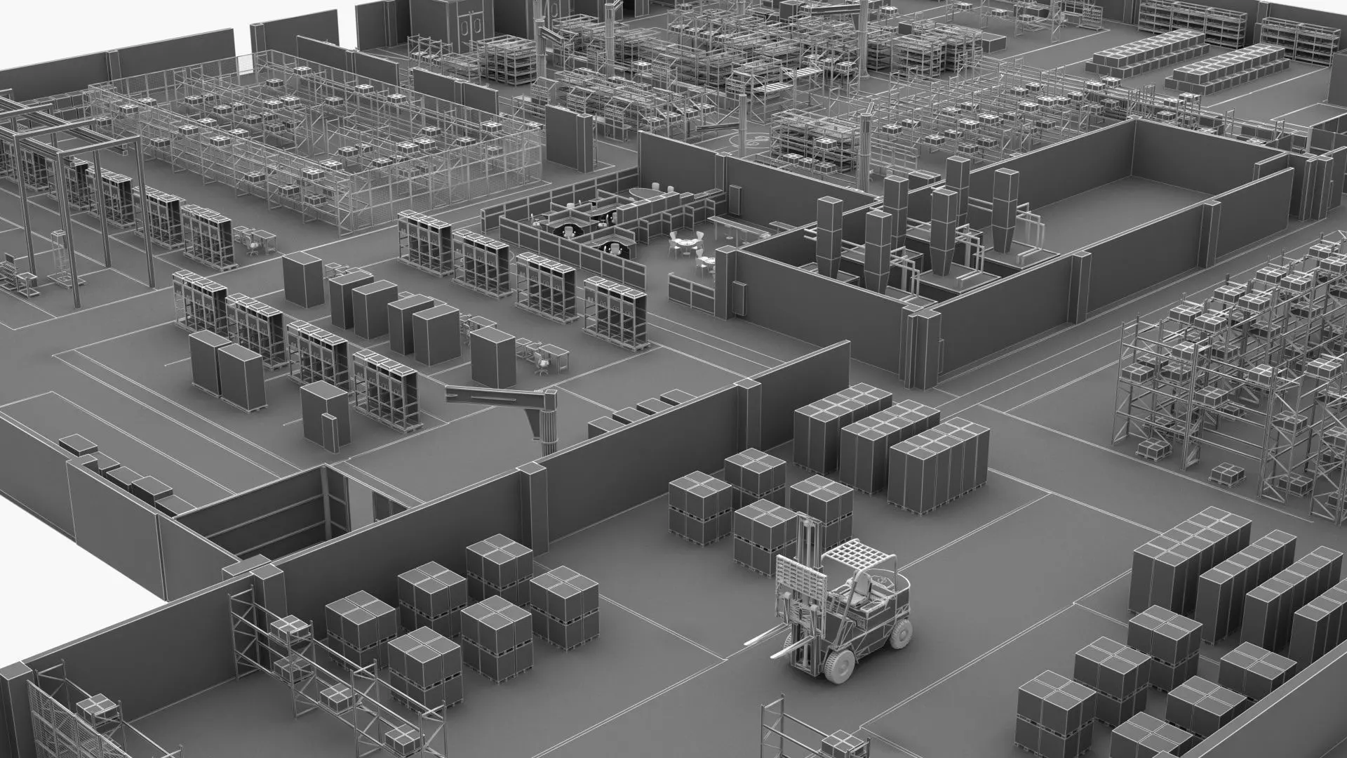 Factory Building 1 3D model_19