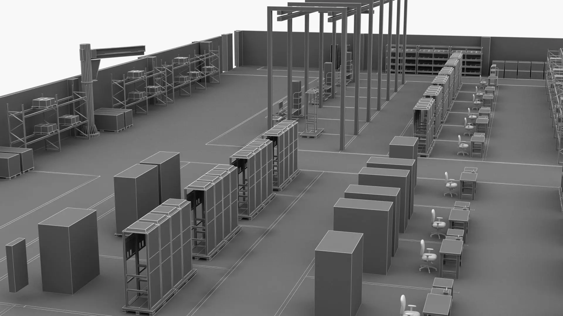 Factory Building 1 3D model_20