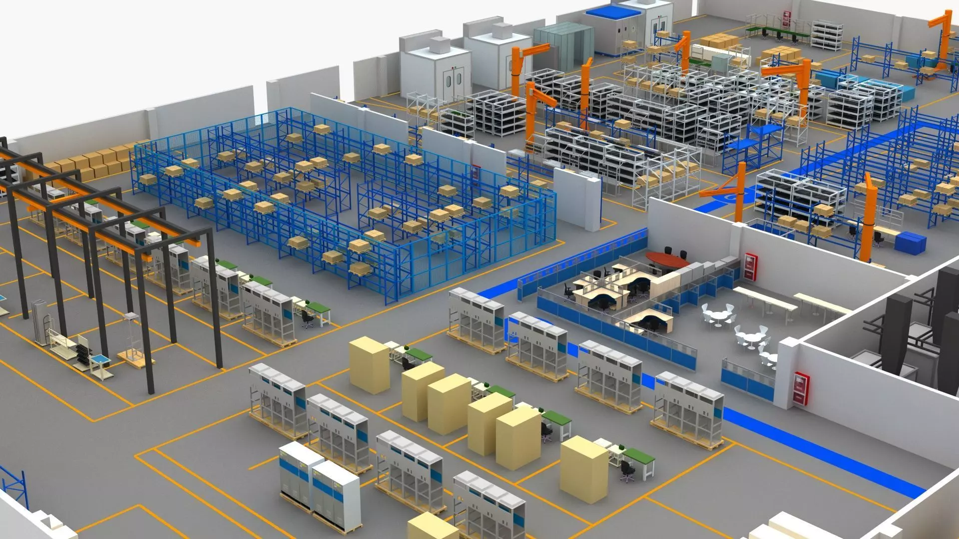 Factory Building 1 3D model_7