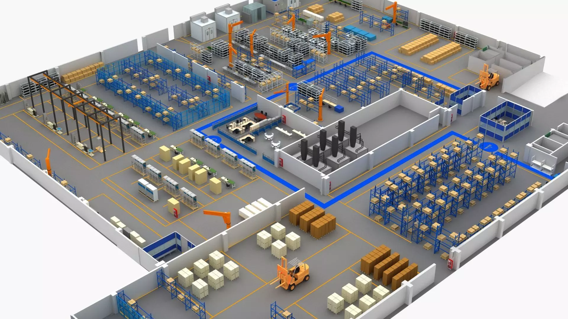 Factory Building 1 3D model_3