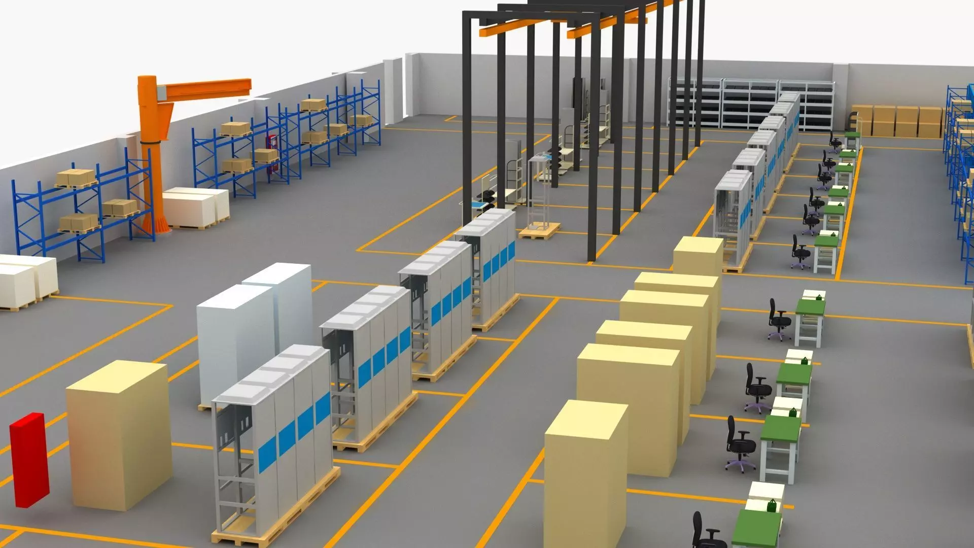 Factory Building 1 3D model_8