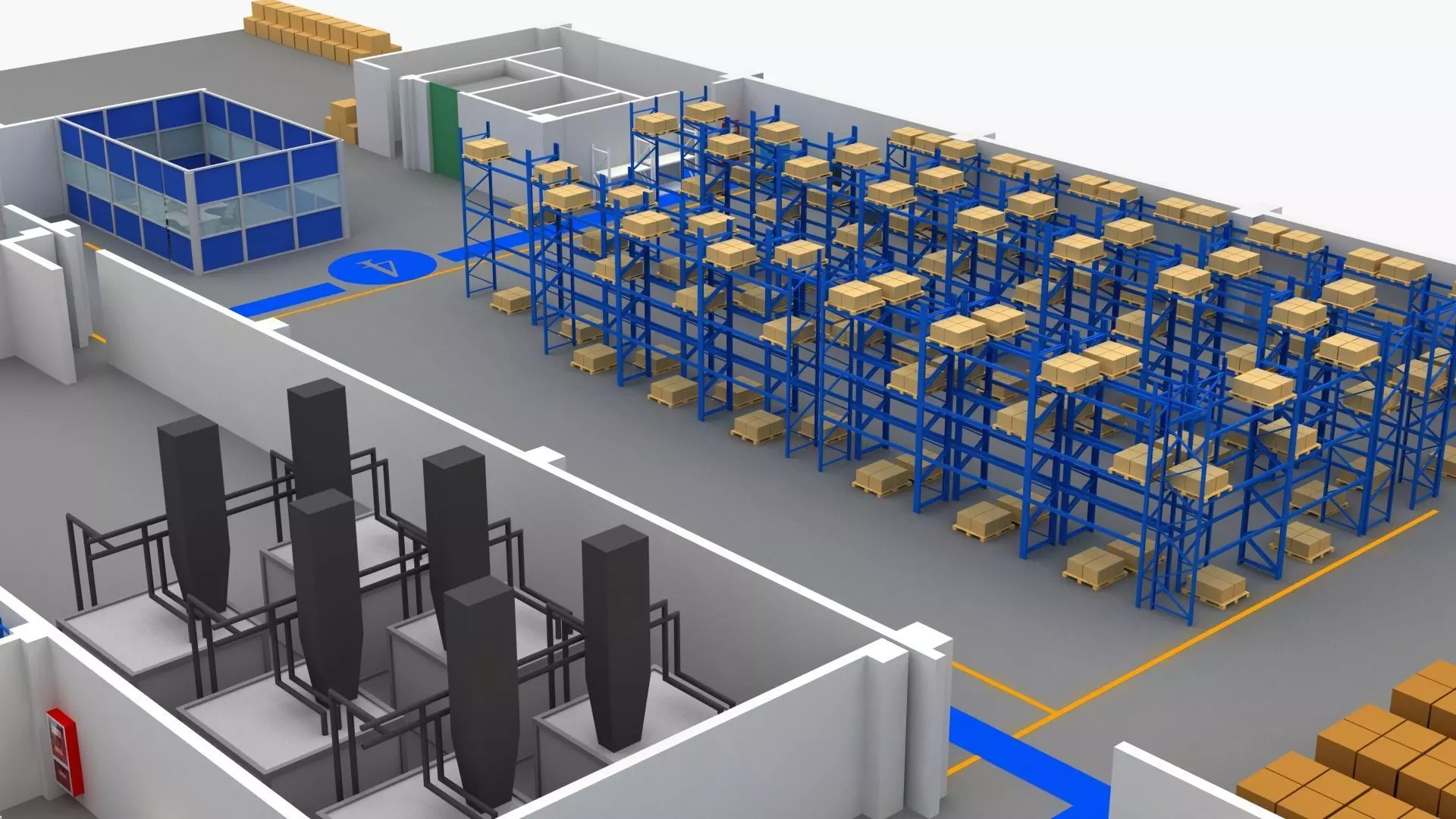 Factory Building 1 3D model_11