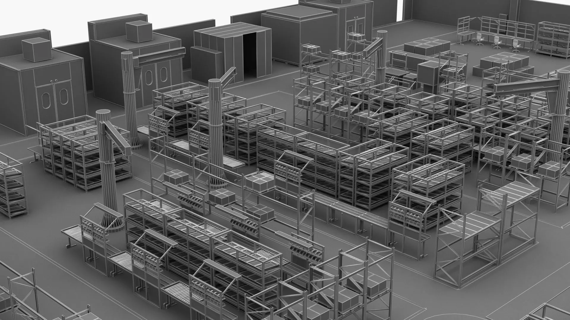 Factory Building 1 3D model_21