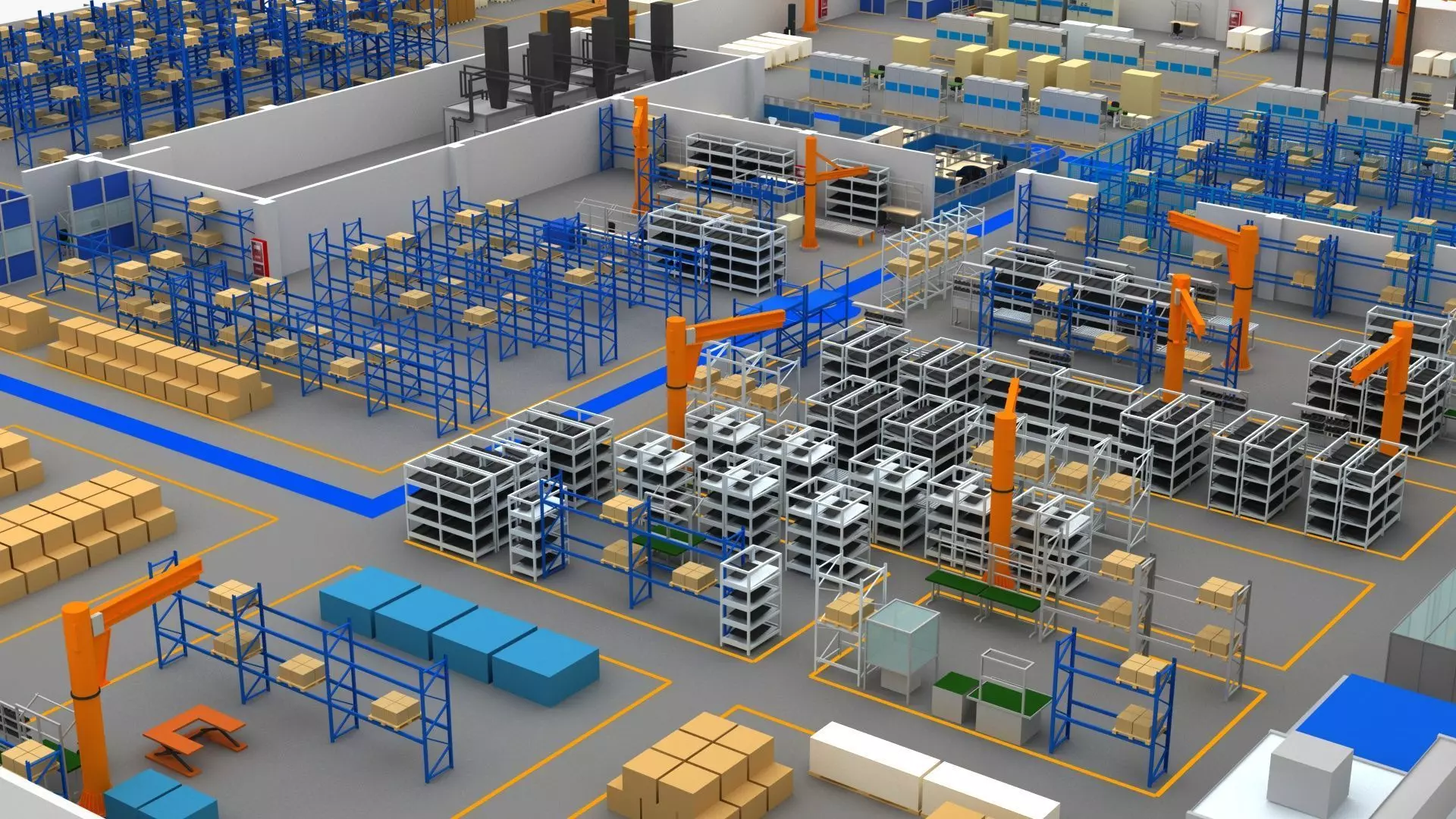 Factory Building 1 3D model_5