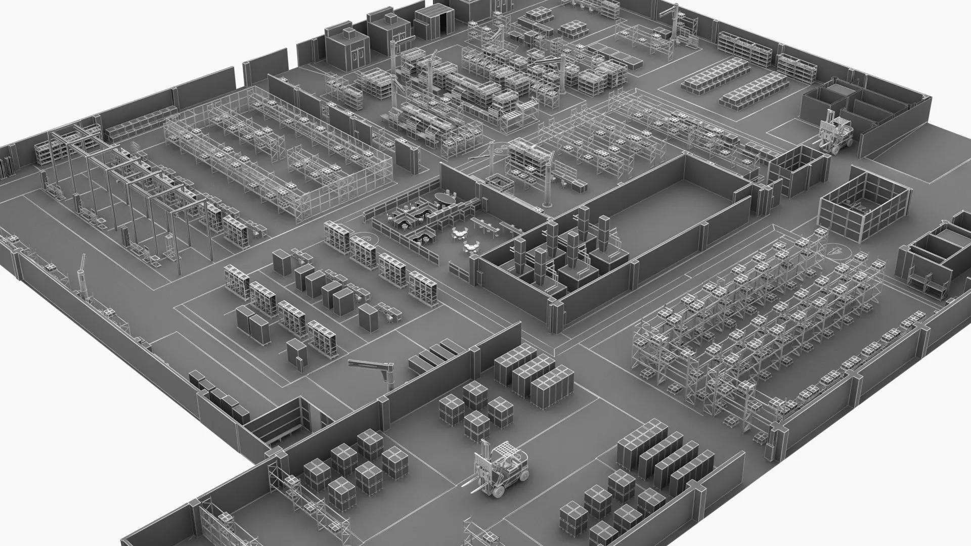 Factory Building 1 3D model_15