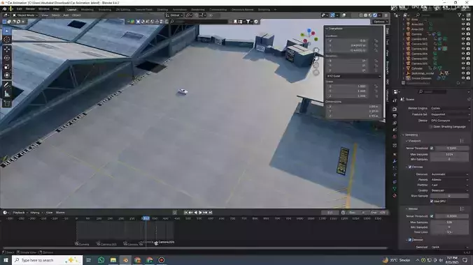 Drift car street with BMW Rigged Free 3D model