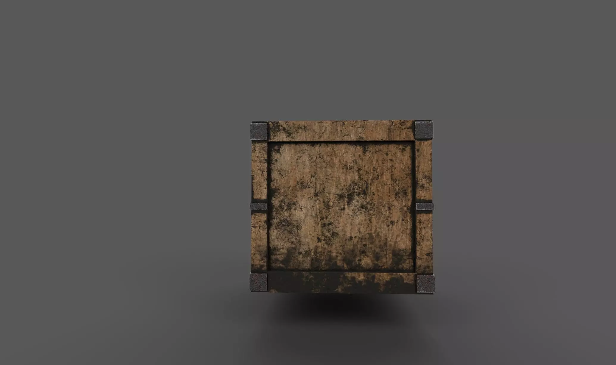 Wooden Storage Crate Low-poly 3D model_2
