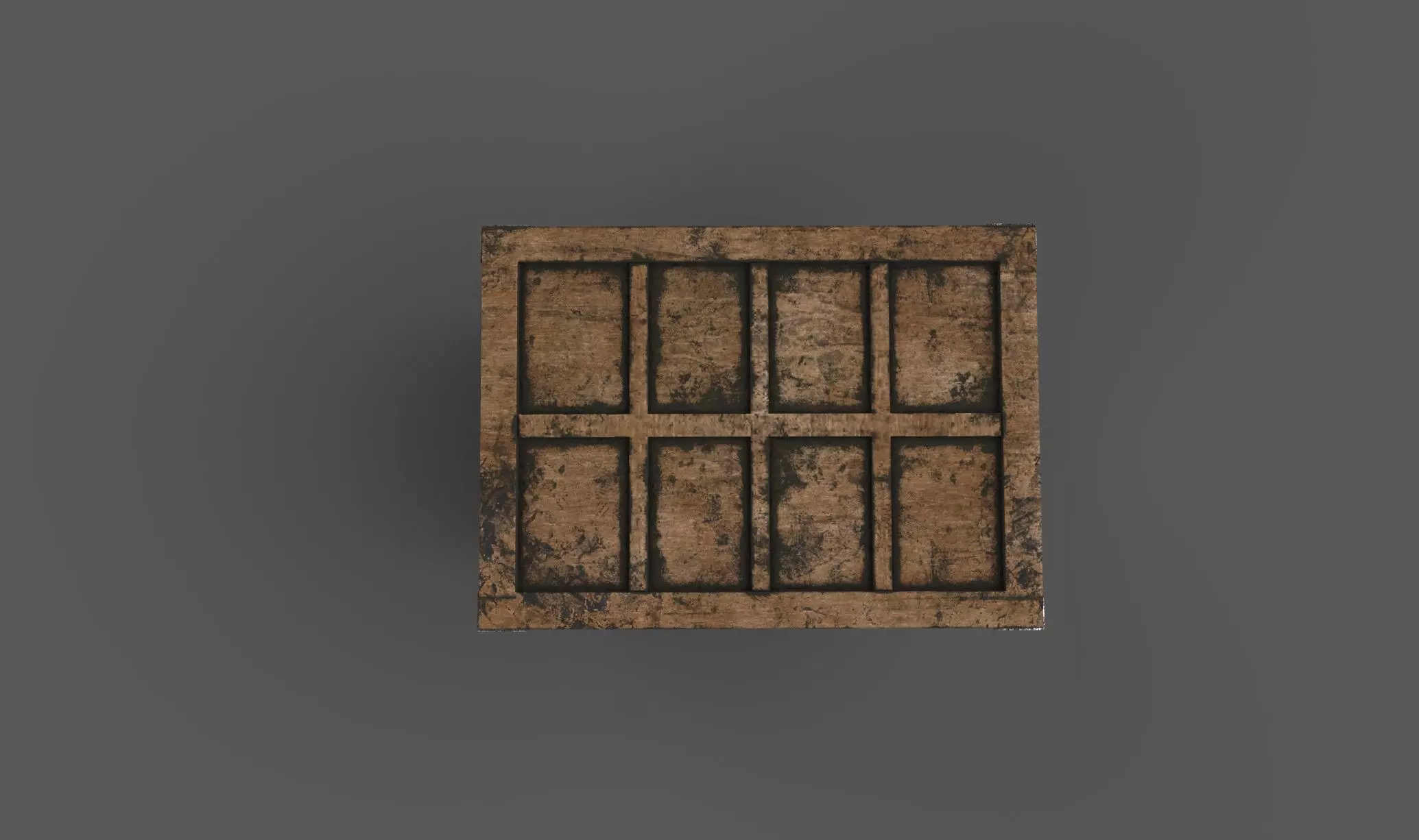 Wooden Storage Crate Low-poly 3D model_3