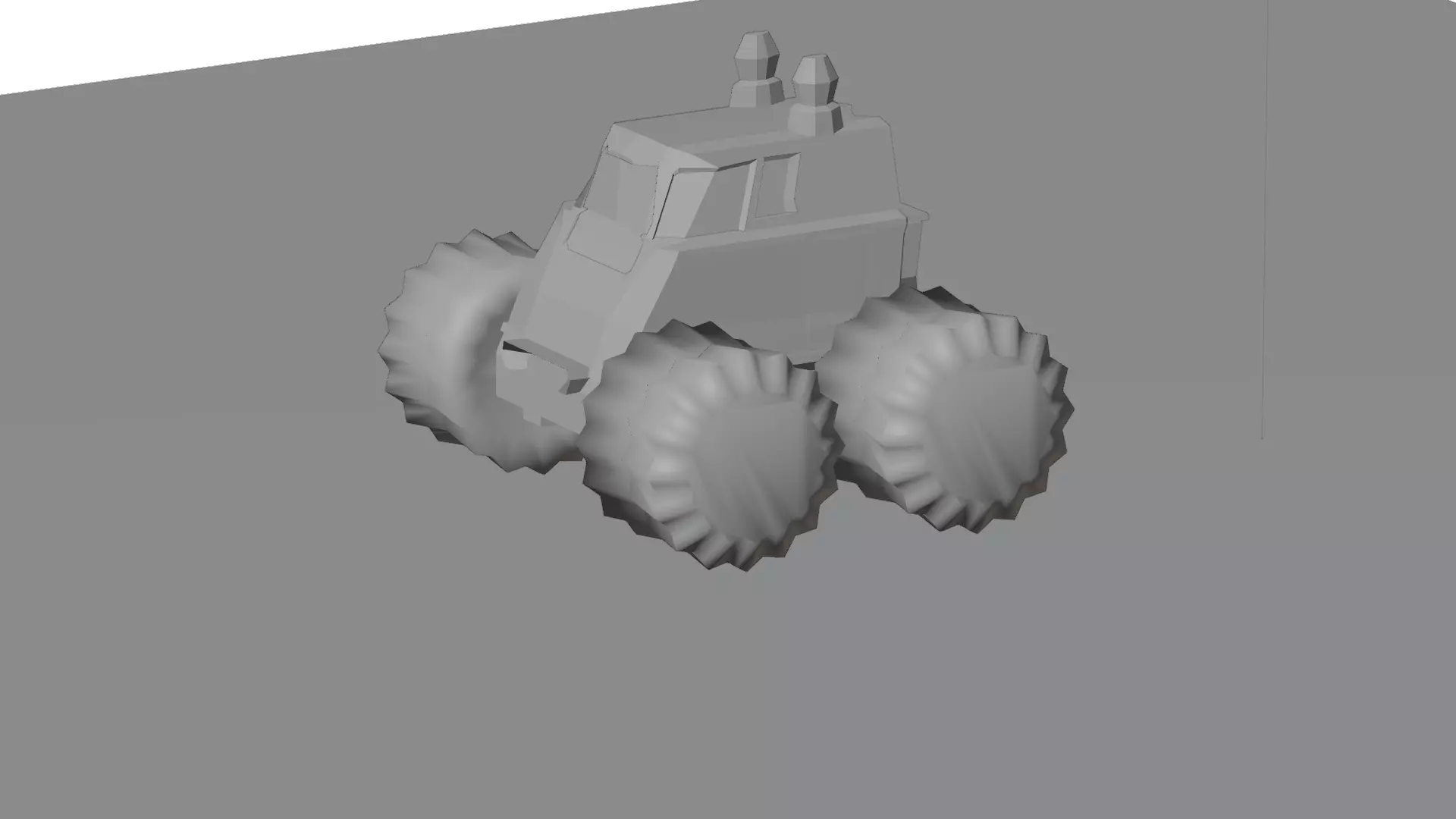 Mech Truck Low poly 3d model Low-poly 3D model_2