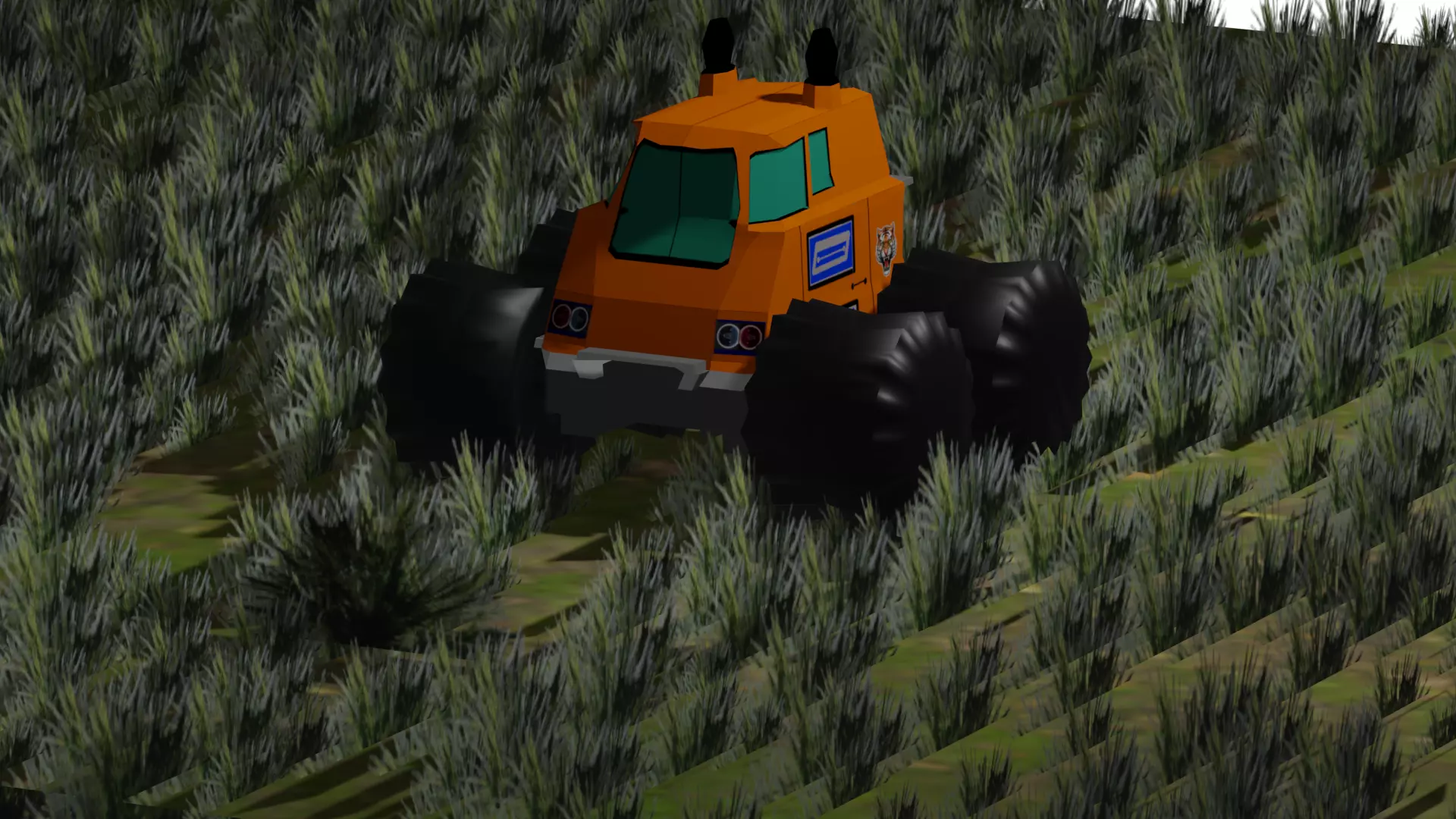 Mech Truck Low poly 3d model Low-poly 3D model_6