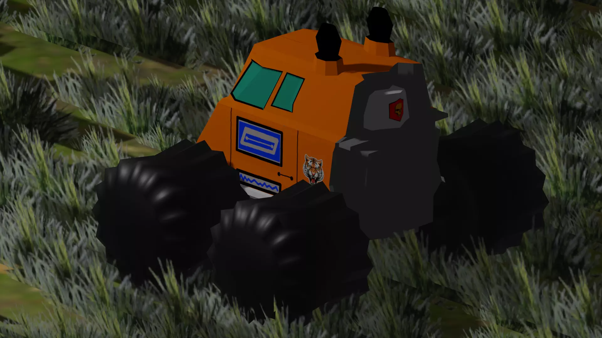 Mech Truck Low poly 3d model Low-poly 3D model_9