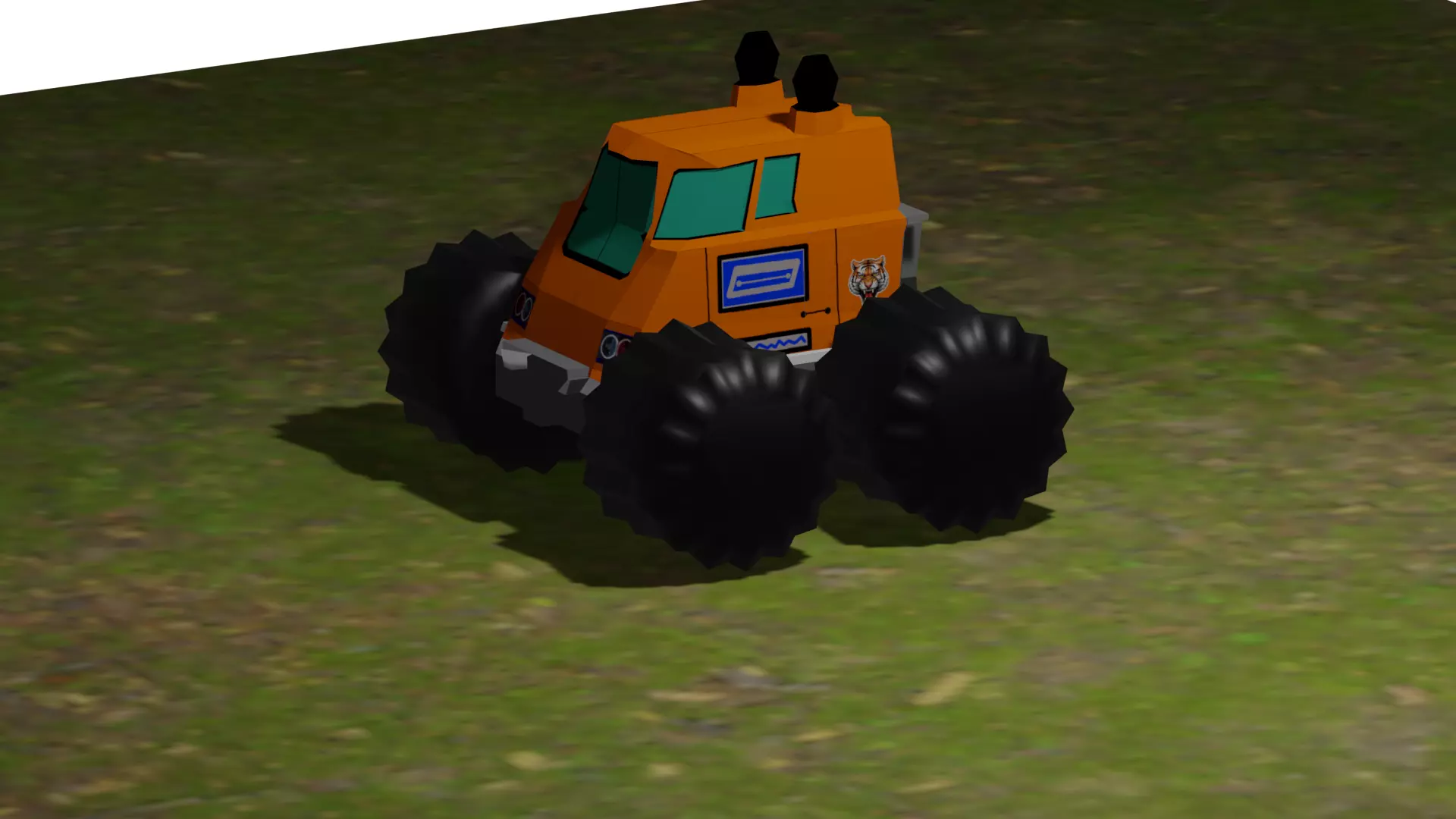 Mech Truck Low poly 3d model Low-poly 3D model_3