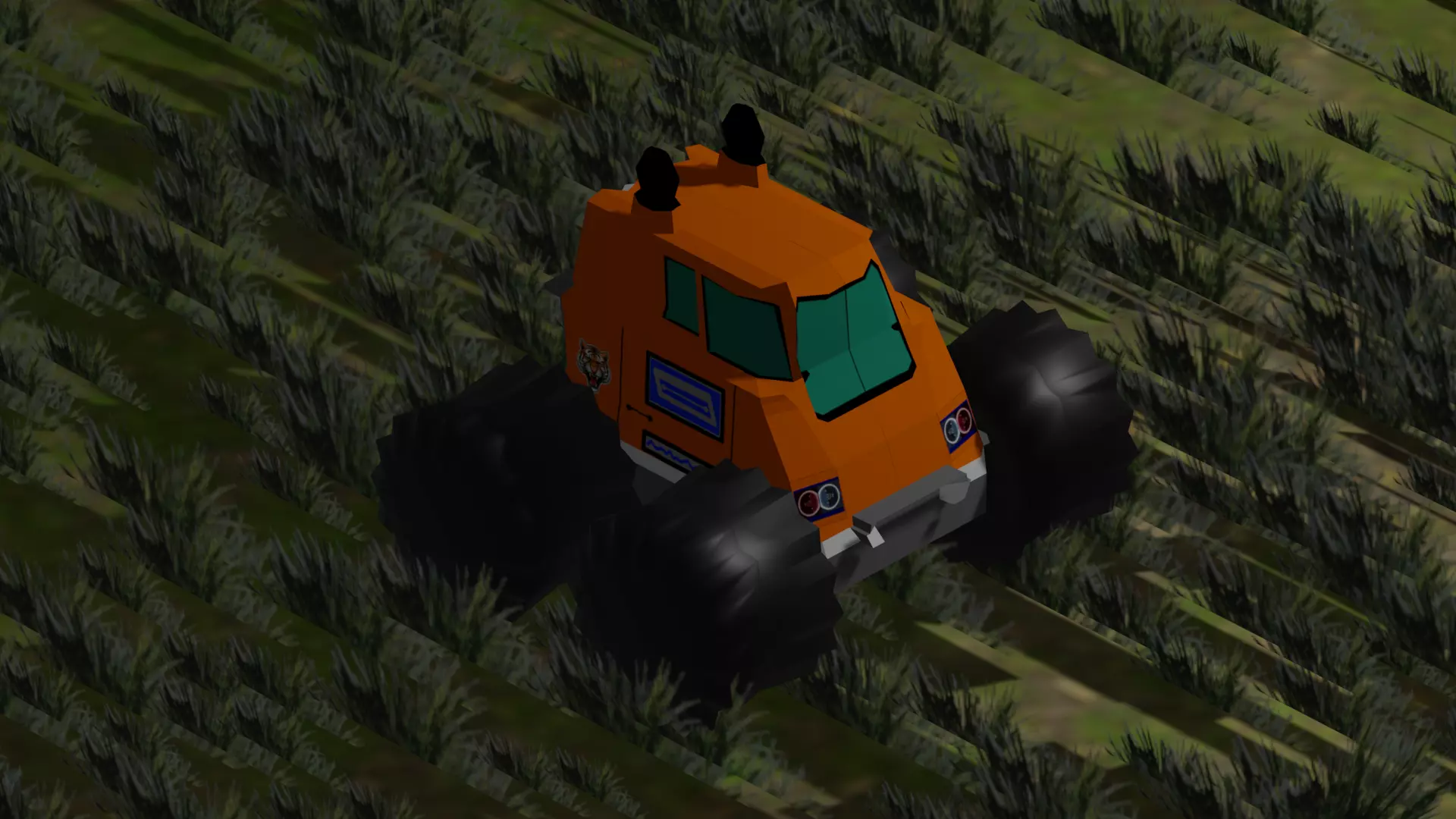 Mech Truck Low poly 3d model Low-poly 3D model_8