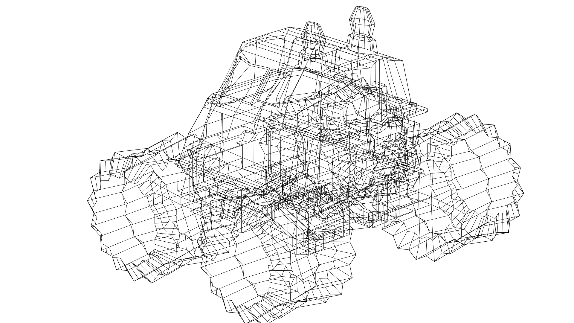 Mech Truck Low poly 3d model Low-poly 3D model_7