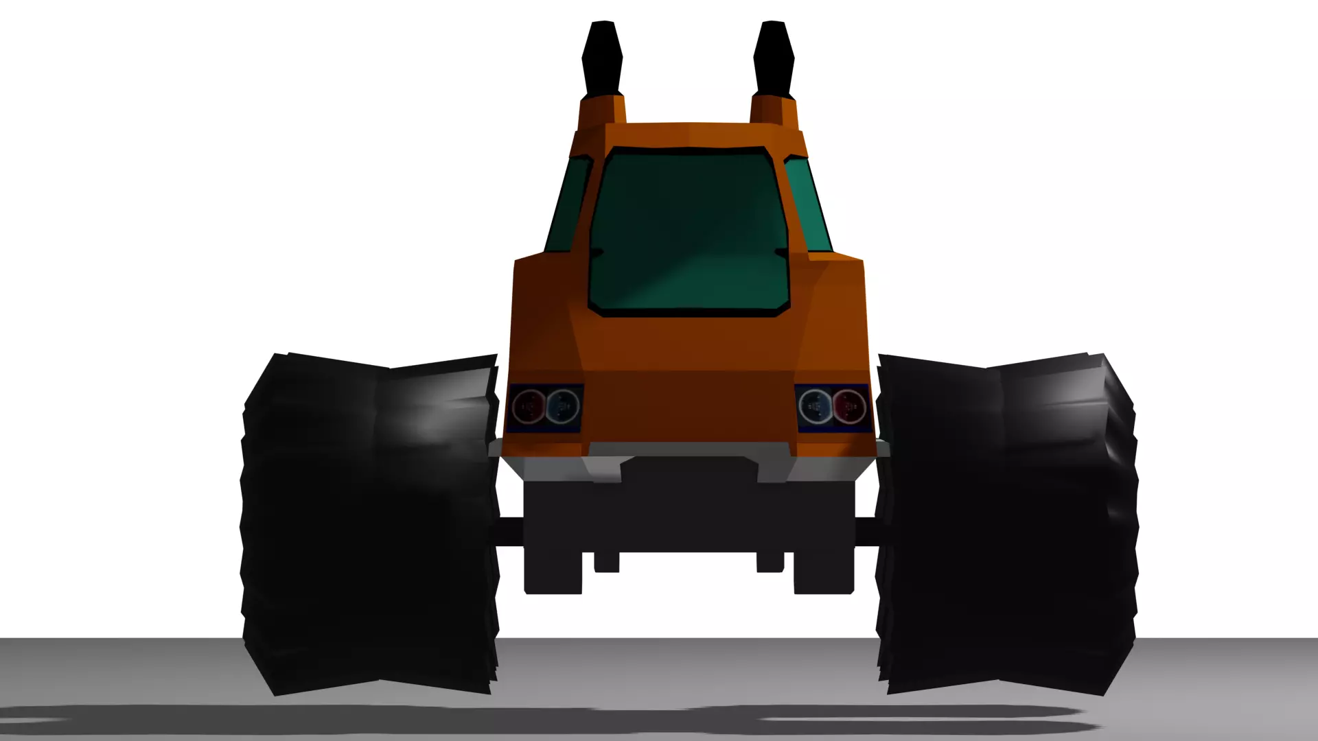 Mech Truck Low poly 3d model Low-poly 3D model_1
