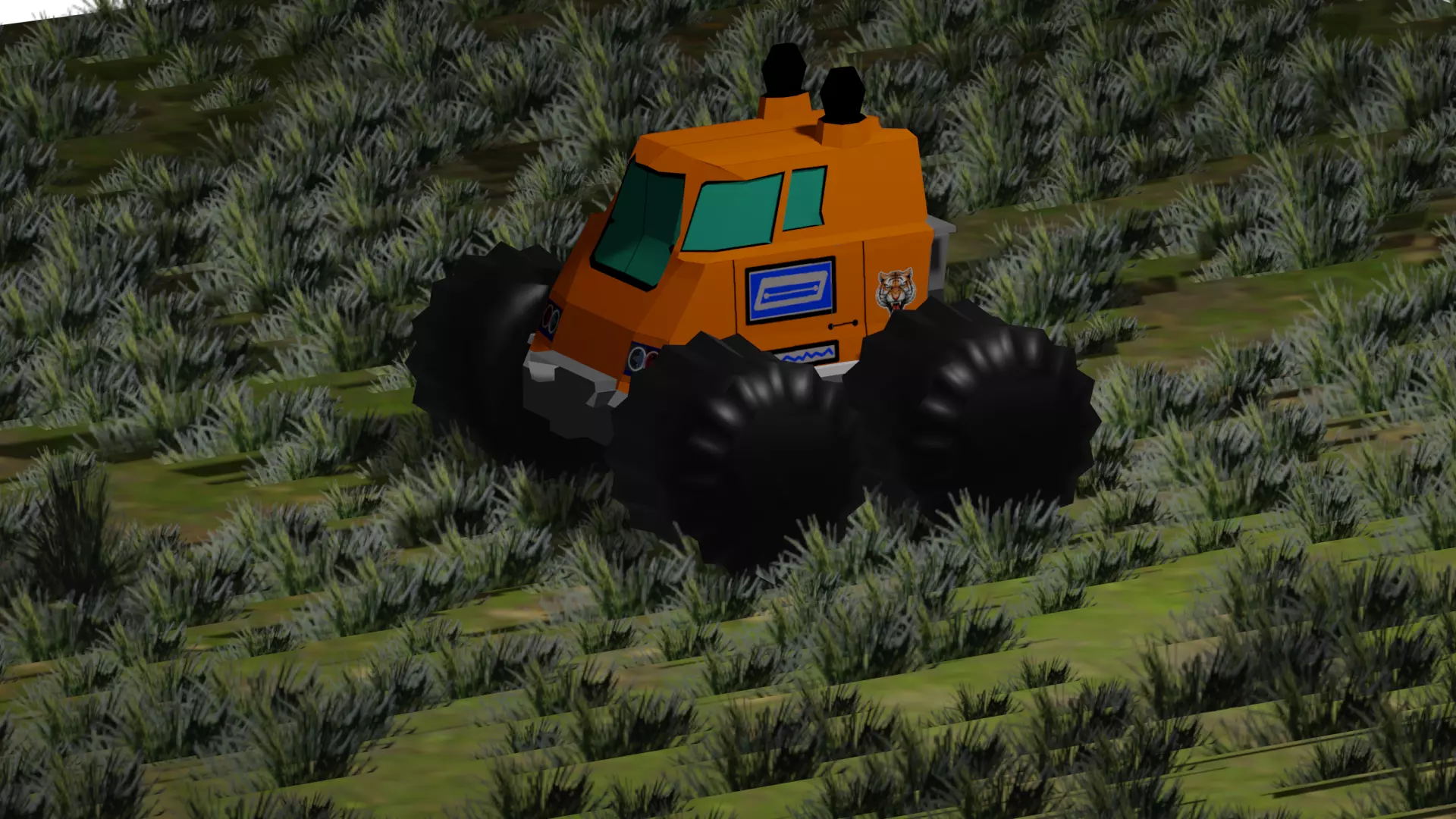 Mech Truck Low poly 3d model Low-poly 3D model_0