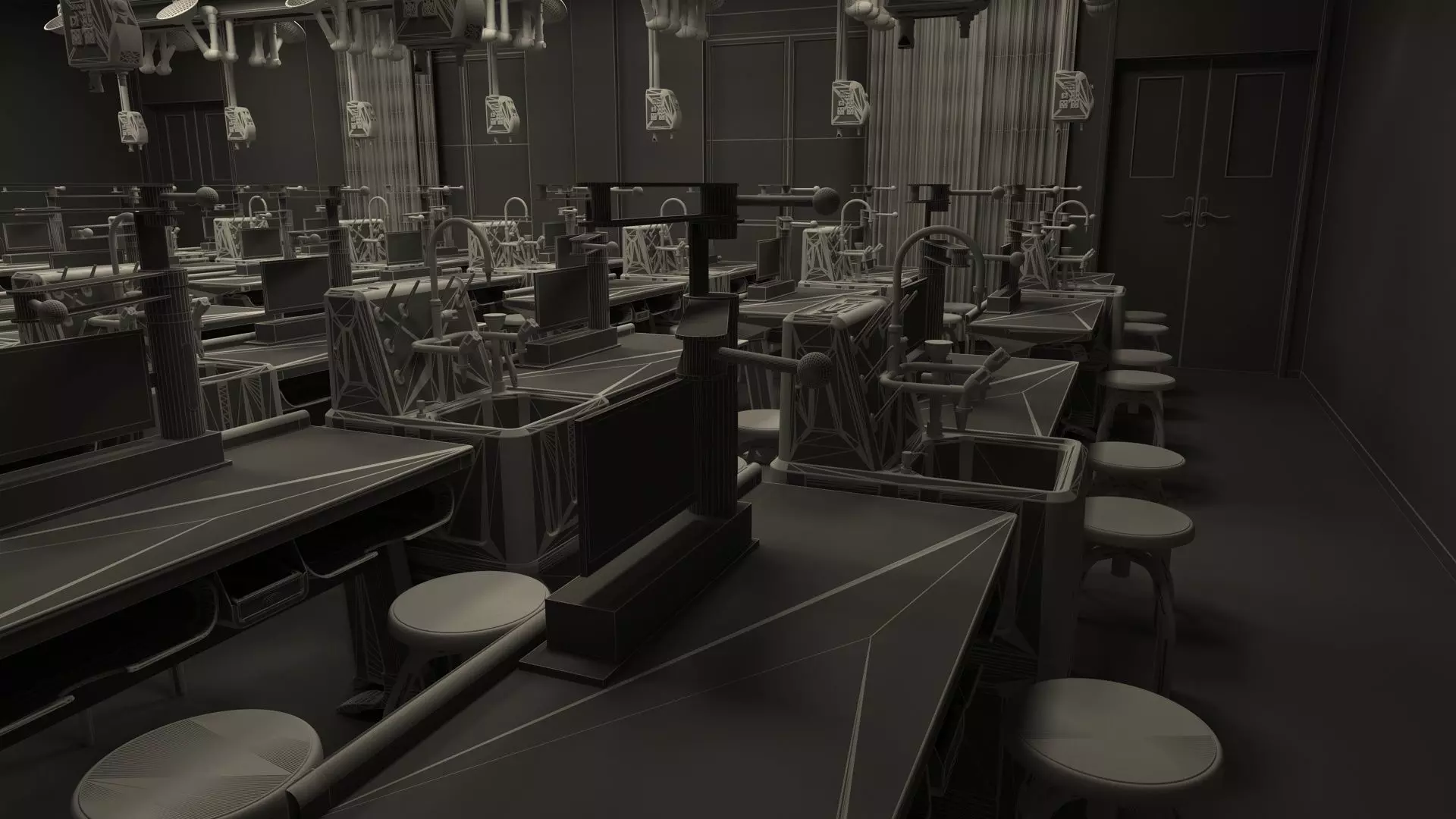 Chemistry Laboratory Classroom 2 3D model_17