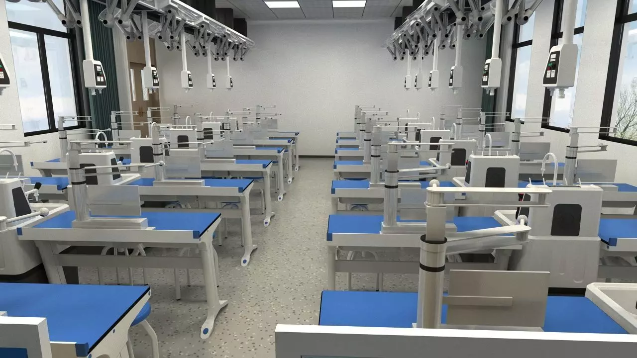 Chemistry Laboratory Classroom 2 3D model_7