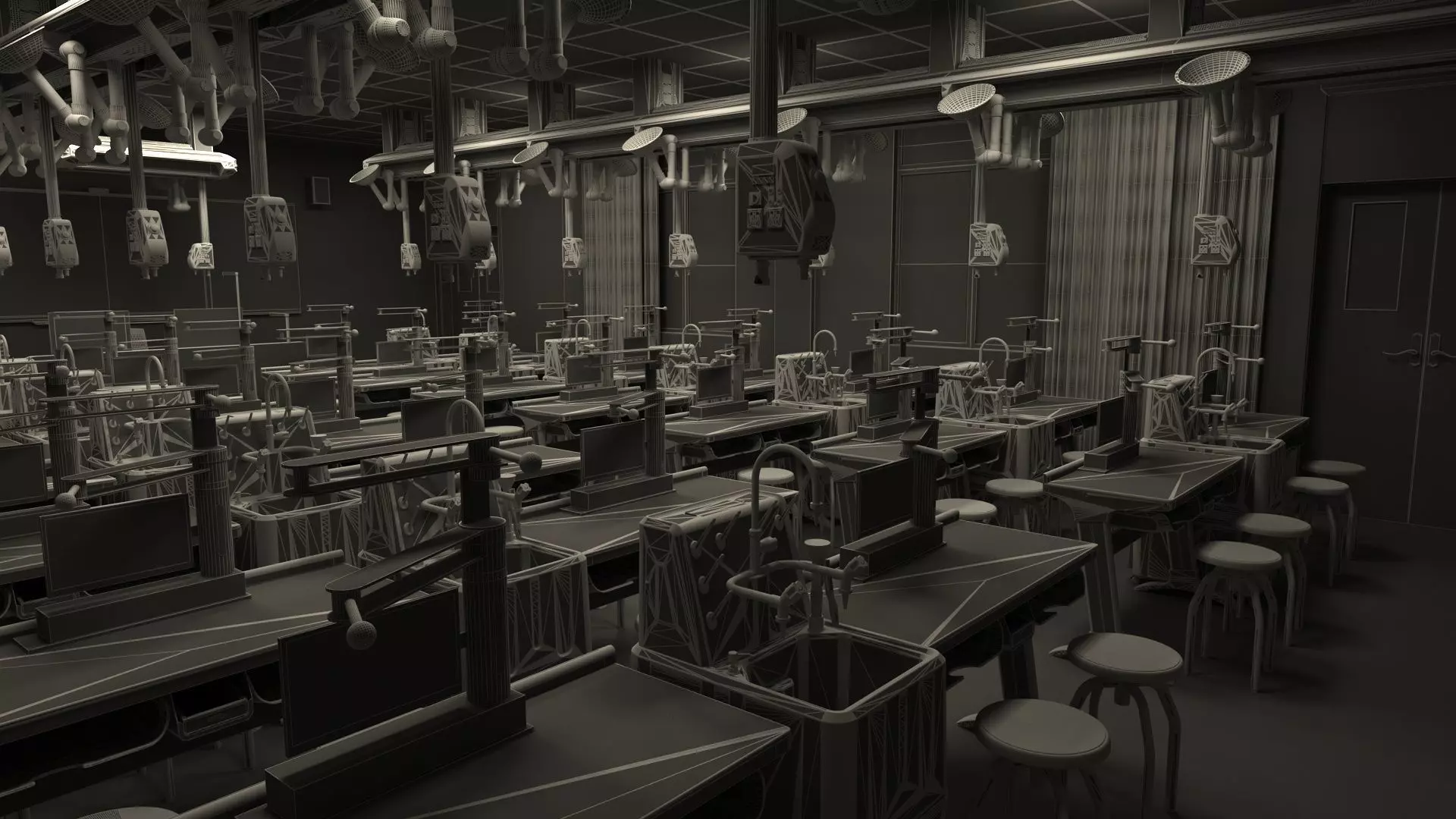 Chemistry Laboratory Classroom 2 3D model_16