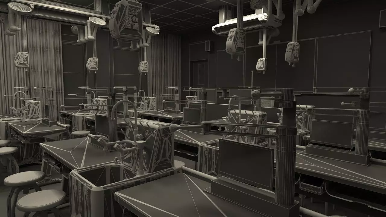 Chemistry Laboratory Classroom 2 3D model_24