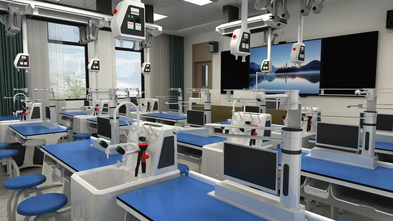 Chemistry Laboratory Classroom 2 3D model_11