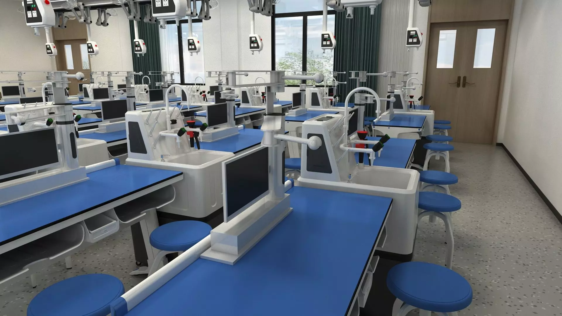 Chemistry Laboratory Classroom 2 3D model_4