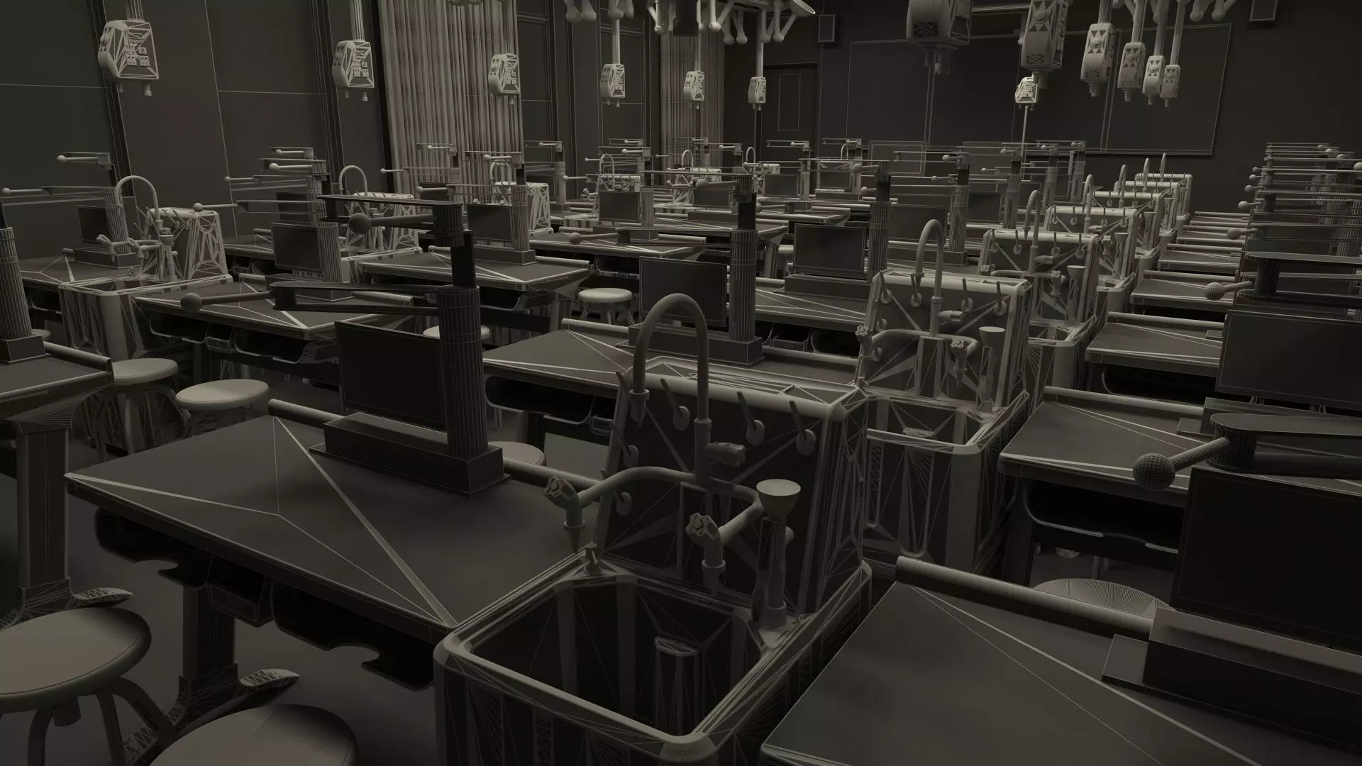 Chemistry Laboratory Classroom 2 3D model_15