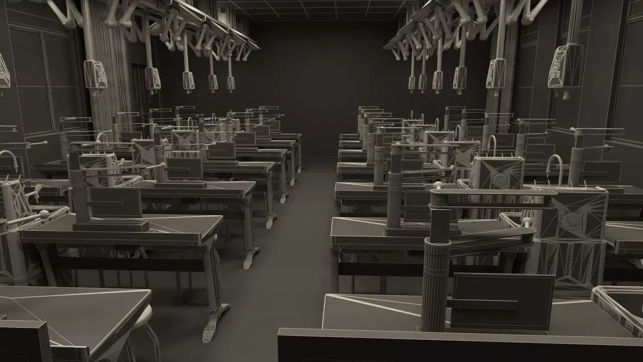 Chemistry Laboratory Classroom 2 3D model_20