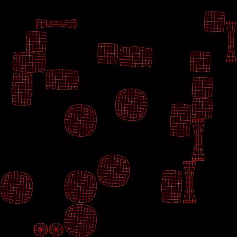 Methylamine Molecule Low-poly 3D model_8