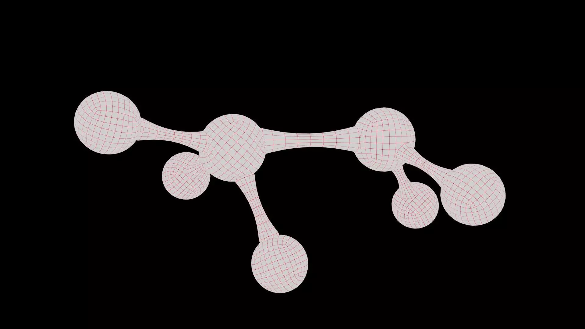 Methylamine Molecule Low-poly 3D model_7