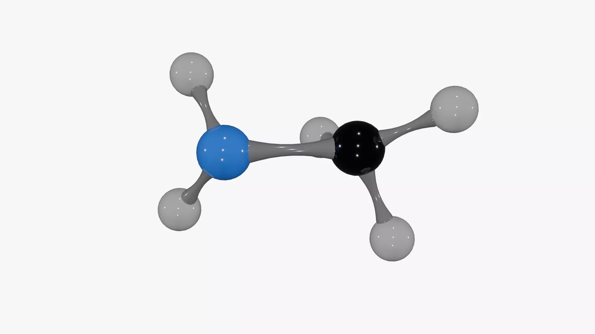 Methylamine Molecule Low-poly 3D model_6