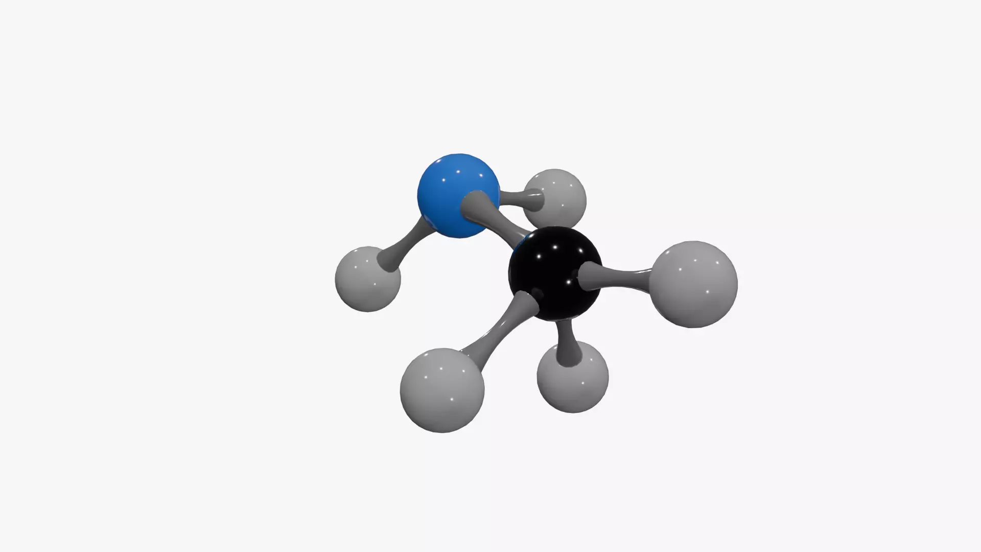 Methylamine Molecule Low-poly 3D model_4