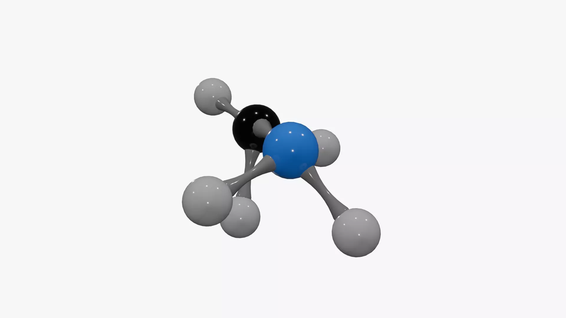 Methylamine Molecule Low-poly 3D model_3