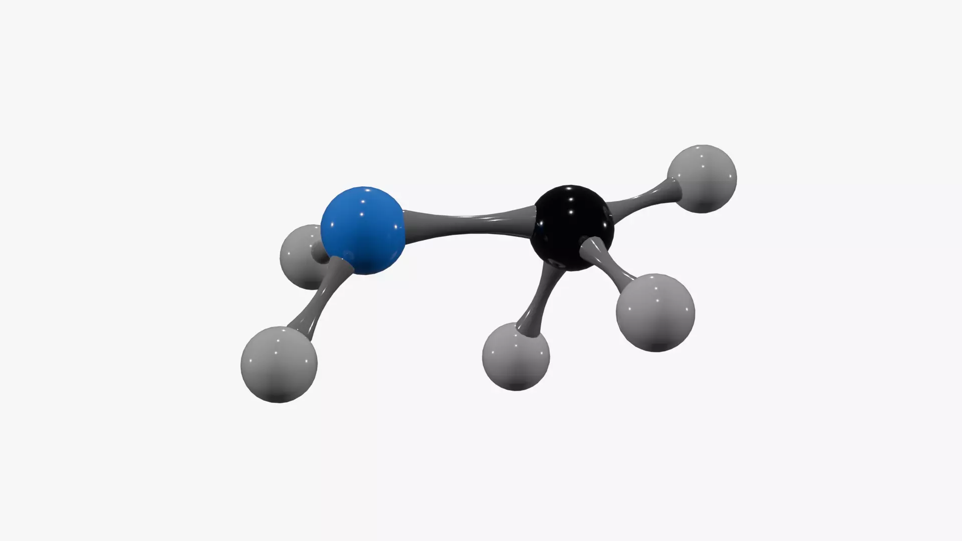 Methylamine Molecule Low-poly 3D model_5