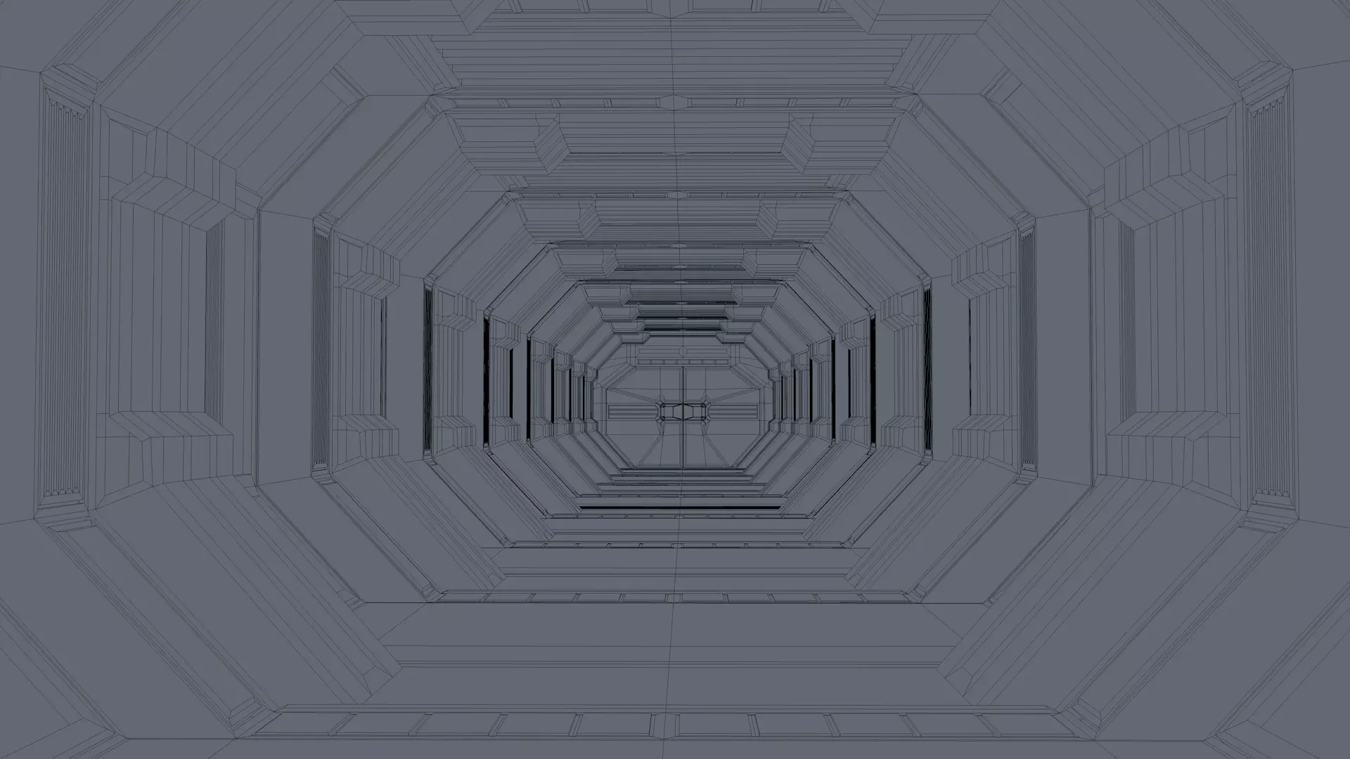 Low Poly Sci Fi Corridor 3D model_12