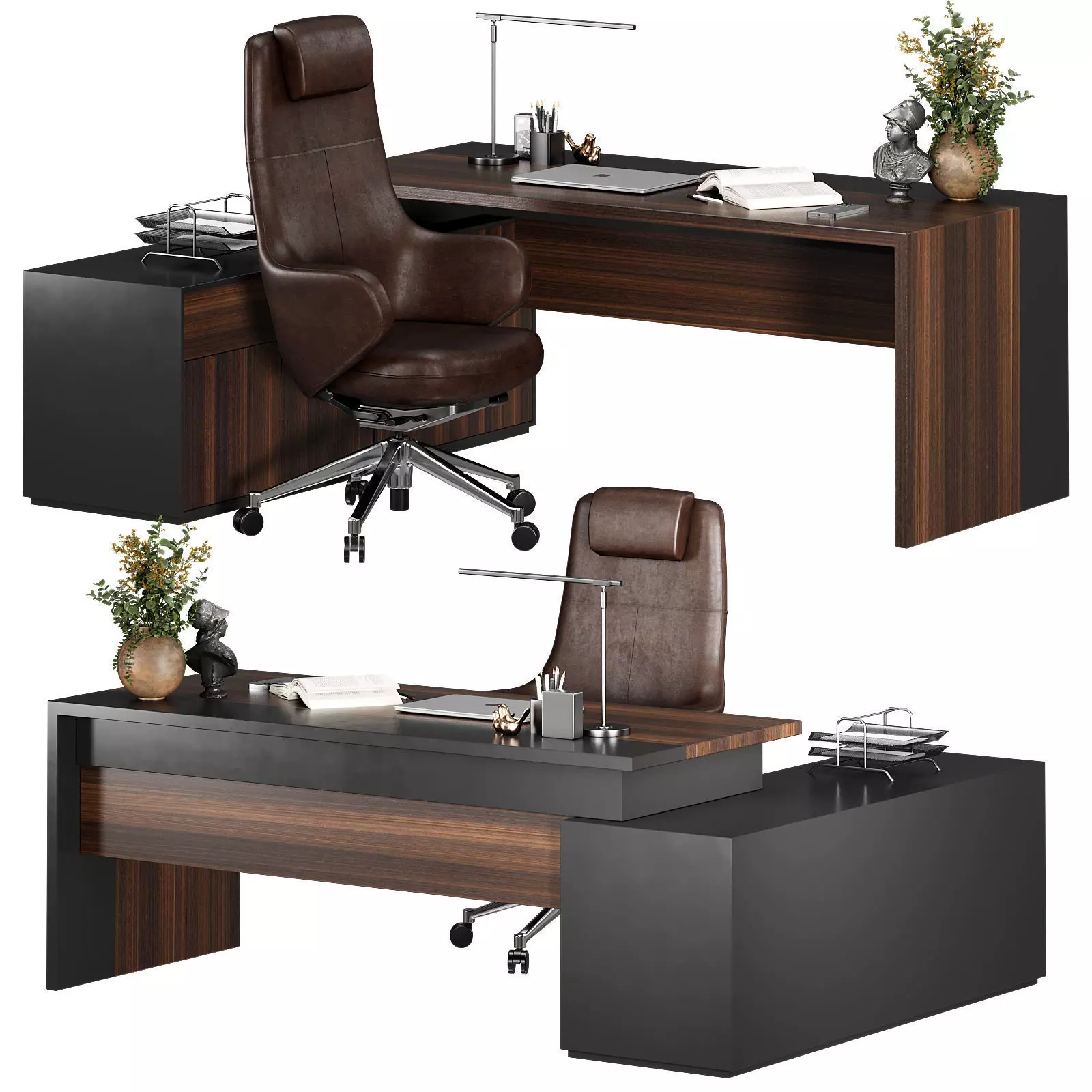 Office Furniture Manager set 22 3D model