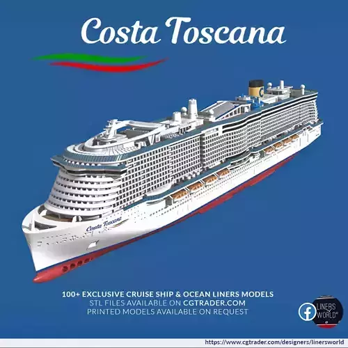 COSTA TOSCANA cruise ship print ready model