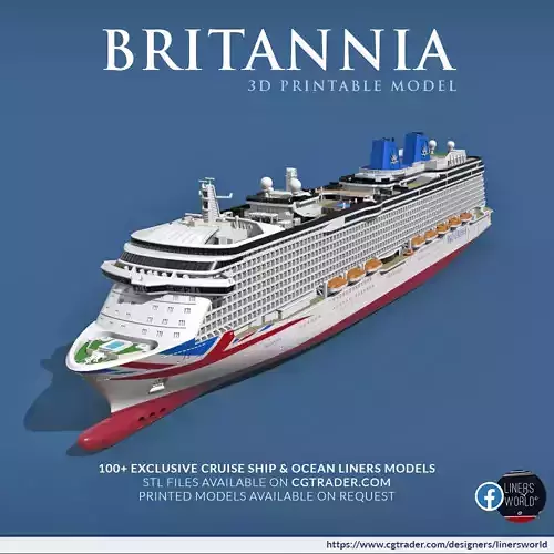 MV BRITANNIA cruise ship print-ready model