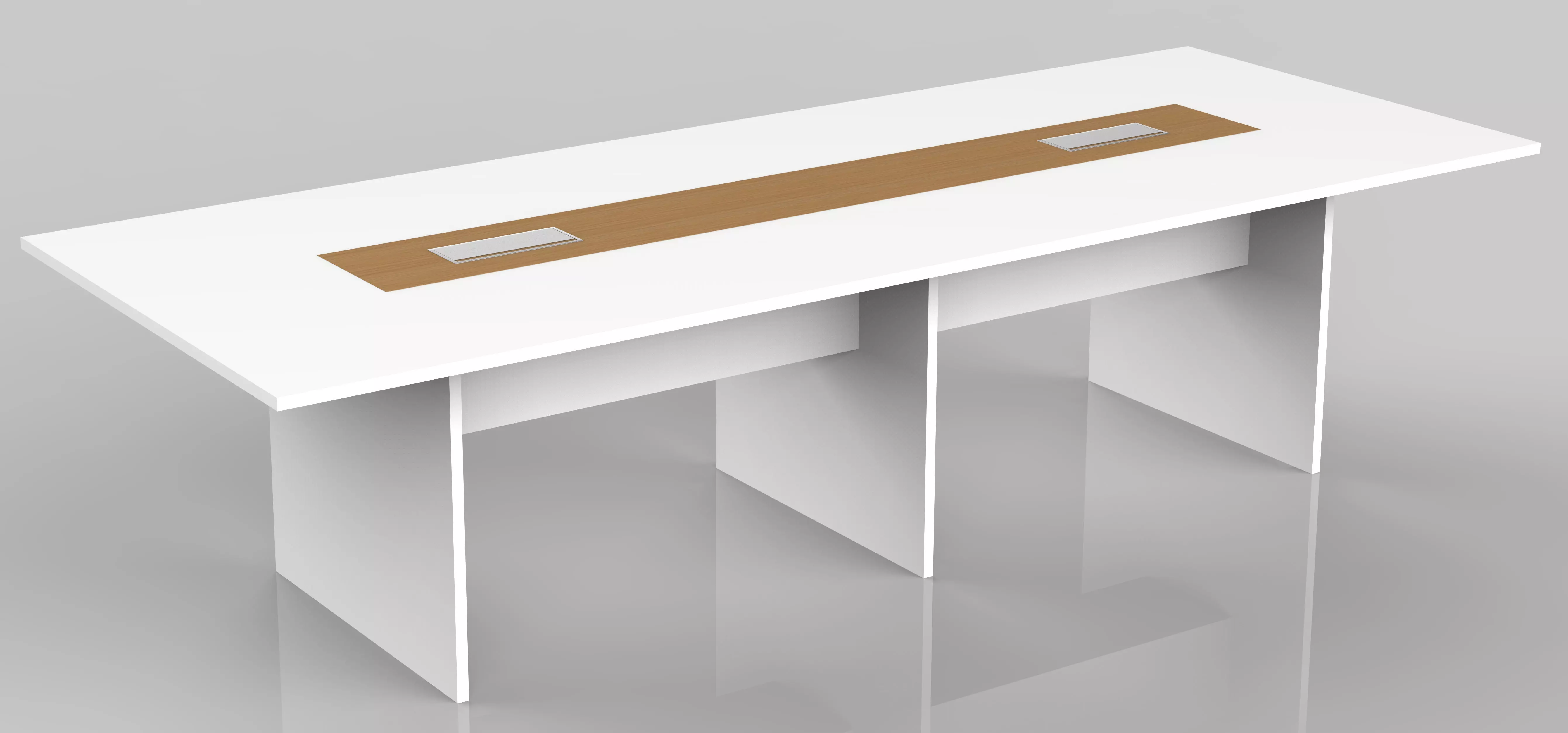 2400x1200mm meeting table with cutting list  Low-poly 3D model_4