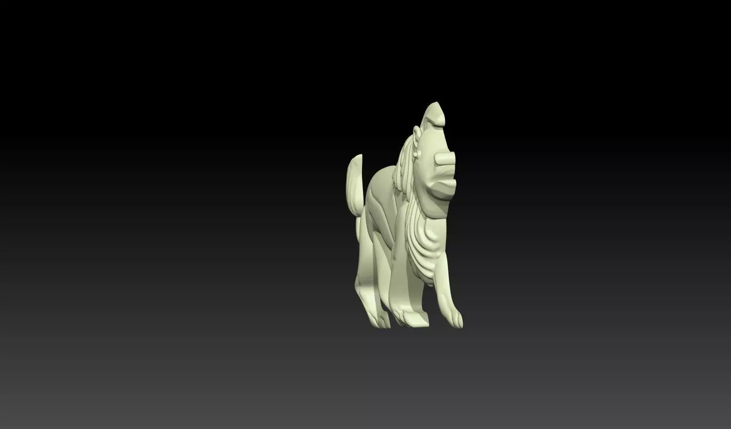Walking Lion Relief 3D print model_8