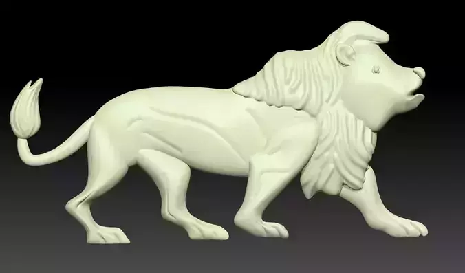 Walking Lion Relief
