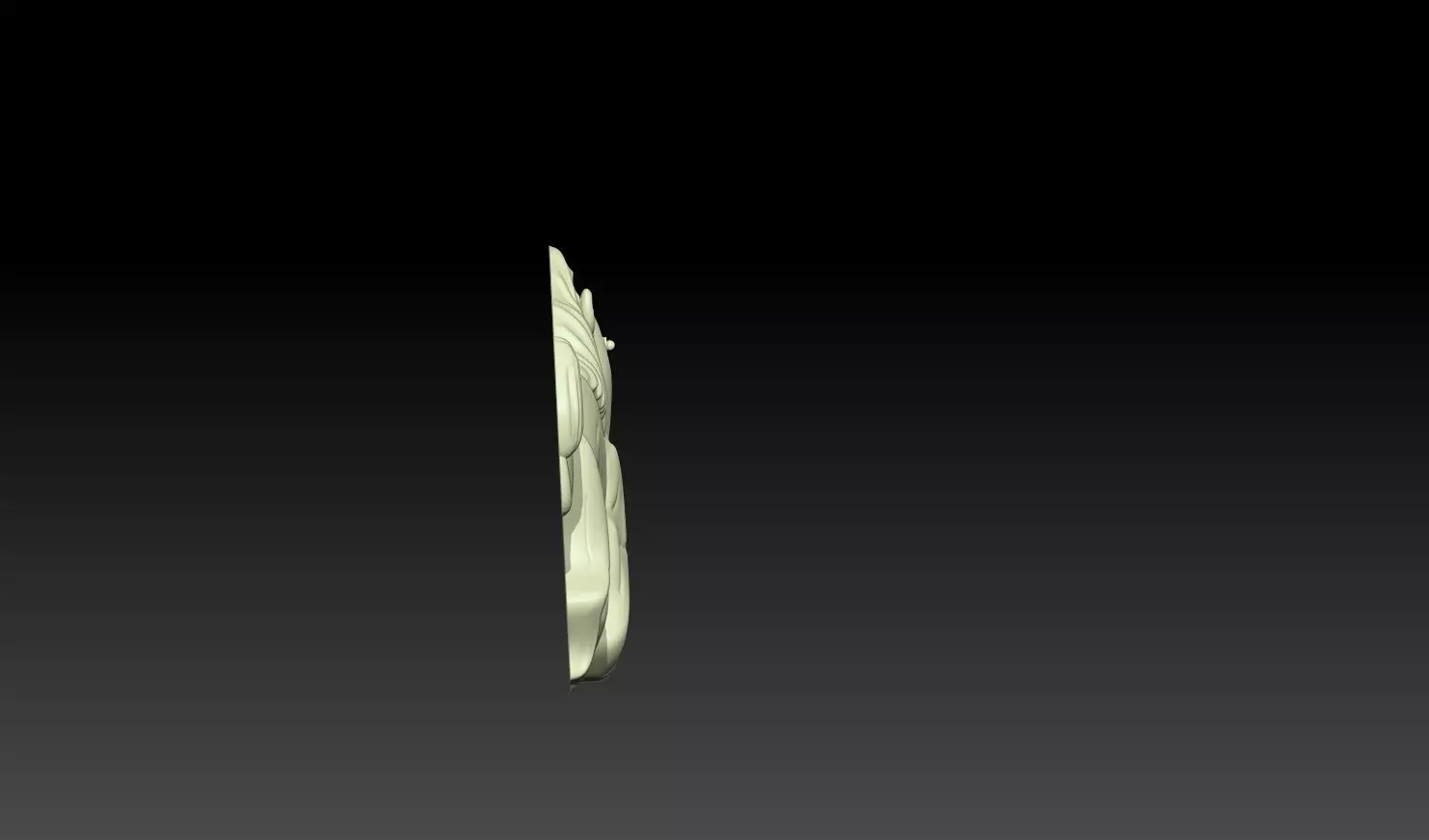 Walking Lion Relief 3D print model_11