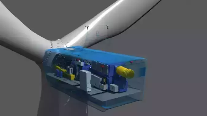 Internal Structure of Wind Turbine Generator 1