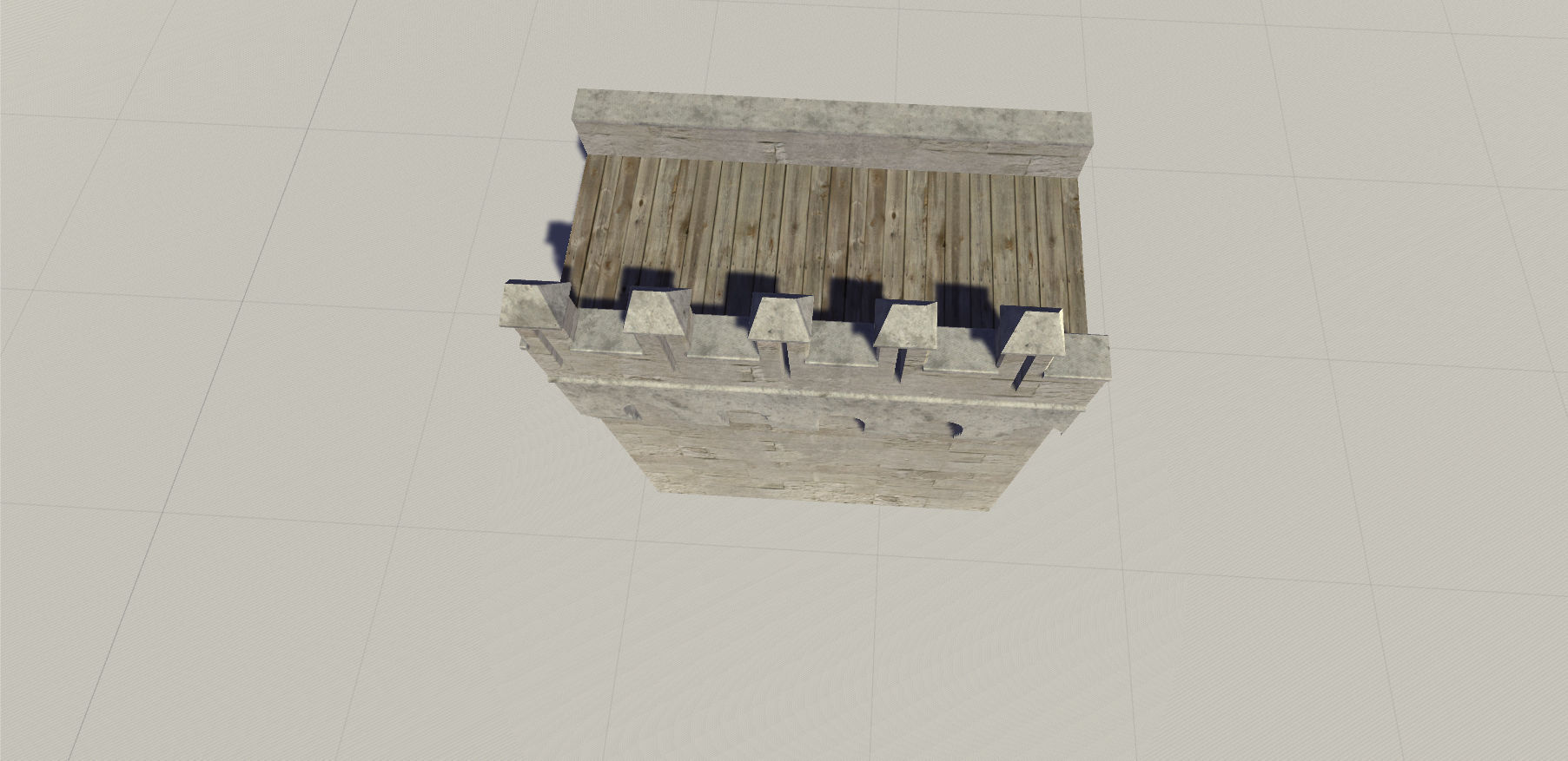 Medieval castle modular walls and towers 2 Low-poly 3D model_9