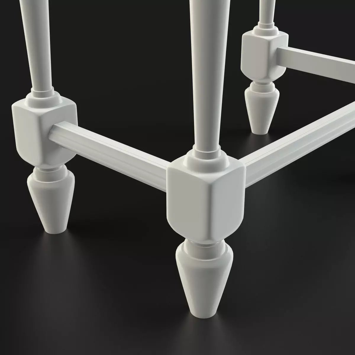 Antique-Style Bedside Table A 3D model_2