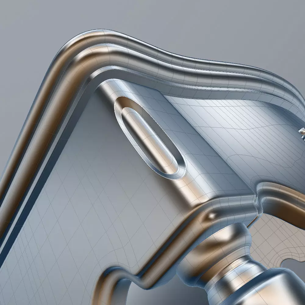 Antique-Style Bedside Table A 3D model_13