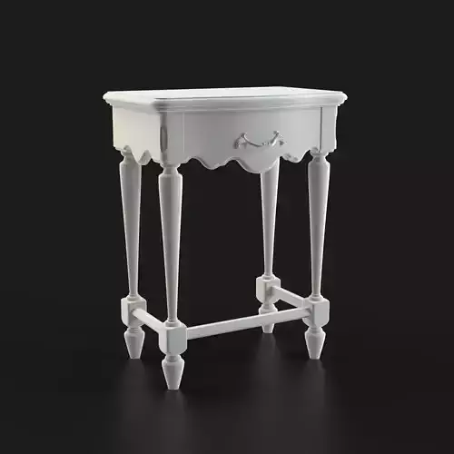 Antique-Style Bedside Table A