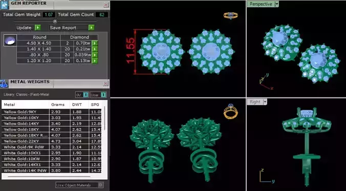 Earrings Diamond CG02